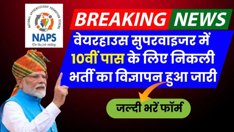 Warehouse Supervisor Vacancy: वेयरहाउस सुपरवाइजर में 10वीं पास के लिए निकली भर्ती का विज्ञापन हुआ जारी, जल्दी भरें फॉर्म